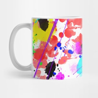 Brush strokes, neon colors Mug